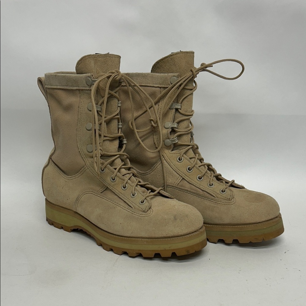 McRae Tan Lace-Up Combat Boots size 8R u.s.army gore-Tex
